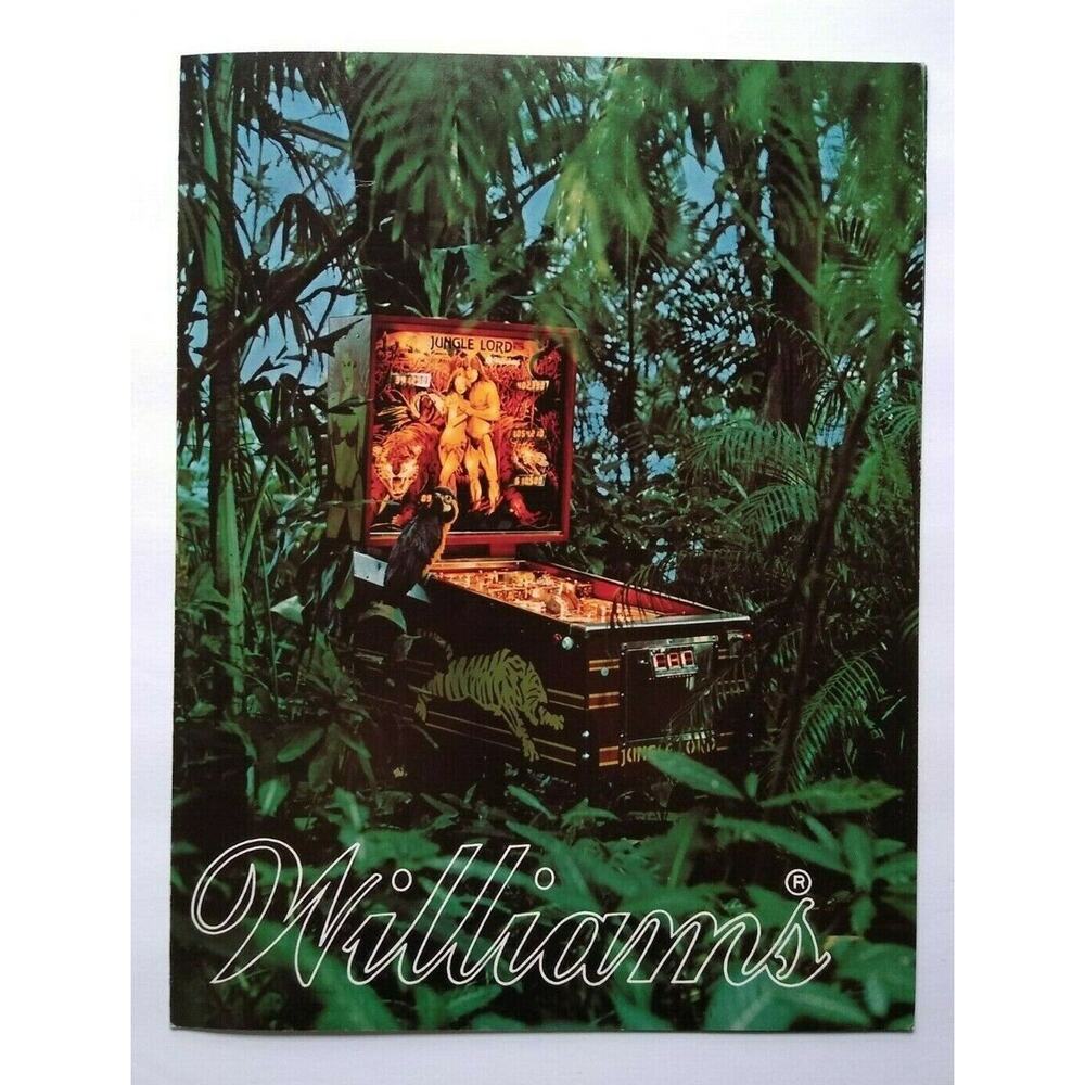 Jungle Lord Pinball FLYER Original 1981 Game Foldout Vintage Retro Art Promo